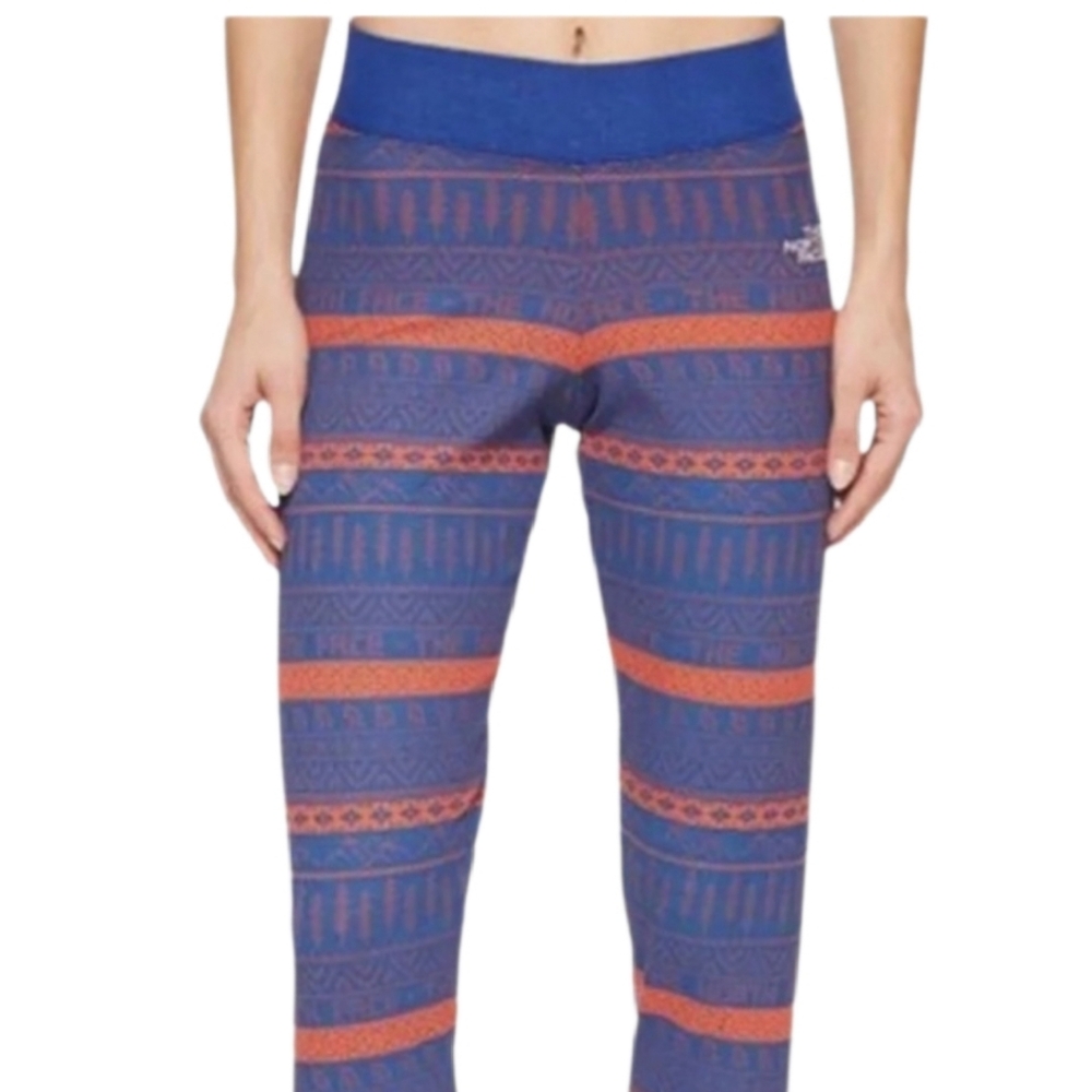 The North Face Women's‎ Holiday Waffle Knit Blue Leggings Pants Medium